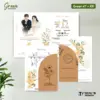 UNDANGAN PERNIKAHAN CUSTOM FULL COLOUR - UNDANGAN NIKAH GREEN AMPLOP KRAFT ROUND SERIES - Green 47 + Amp K.R