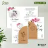UNDANGAN PERNIKAHAN CUSTOM FULL COLOUR - UNDANGAN NIKAH GREEN AMPLOP KRAFT ROUND SERIES - Green 49 + Amp K.R