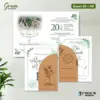 UNDANGAN PERNIKAHAN CUSTOM FULL COLOUR - UNDANGAN NIKAH GREEN AMPLOP KRAFT ROUND SERIES - Green 05 + Amp K.R