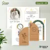 UNDANGAN PERNIKAHAN CUSTOM FULL COLOUR - UNDANGAN NIKAH GREEN AMPLOP KRAFT ROUND SERIES - Green 50 + Amp K.R