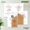 UNDANGAN PERNIKAHAN CUSTOM FULL COLOUR - UNDANGAN NIKAH GREEN AMPLOP KRAFT ROUND SERIES - Green 07 + Amp K.R