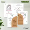 UNDANGAN PERNIKAHAN CUSTOM FULL COLOUR - UNDANGAN NIKAH GREEN AMPLOP KRAFT ROUND SERIES - Green 08 + Amp K.R