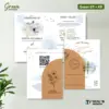 UNDANGAN PERNIKAHAN CUSTOM FULL COLOUR - UNDANGAN NIKAH GREEN AMPLOP KRAFT ROUND SERIES - Green 09 + Amp K.R