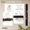 UNDANGAN PERNIKAHAN GREEN COLOUR AESTHETIC - UNDANGAN NIKAH GREEN SABUK SERIES - Green10+SabukHitam