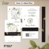 UNDANGAN PERNIKAHAN GREEN COLOUR AESTHETIC - UNDANGAN NIKAH GREEN SABUK SERIES - Green11+SabukHitam