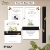 UNDANGAN PERNIKAHAN GREEN COLOUR AESTHETIC - UNDANGAN NIKAH GREEN SABUK SERIES - Green13+SabukHitam