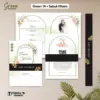 UNDANGAN PERNIKAHAN GREEN COLOUR AESTHETIC - UNDANGAN NIKAH GREEN SABUK SERIES - Green14+SabukHitam