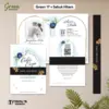 UNDANGAN PERNIKAHAN GREEN COLOUR AESTHETIC - UNDANGAN NIKAH GREEN SABUK SERIES - Green17+SabukHitam
