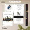 UNDANGAN PERNIKAHAN GREEN COLOUR AESTHETIC - UNDANGAN NIKAH GREEN SABUK SERIES - Green21+SabukHitam