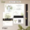 UNDANGAN PERNIKAHAN GREEN COLOUR AESTHETIC - UNDANGAN NIKAH GREEN SABUK SERIES - Green24+SabukHitam