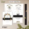 UNDANGAN PERNIKAHAN GREEN COLOUR AESTHETIC - UNDANGAN NIKAH GREEN SABUK SERIES - Green29+SabukHitam