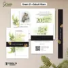 UNDANGAN PERNIKAHAN GREEN COLOUR AESTHETIC - UNDANGAN NIKAH GREEN SABUK SERIES - Green31+SabukHitam