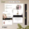 UNDANGAN PERNIKAHAN GREEN COLOUR AESTHETIC - UNDANGAN NIKAH GREEN SABUK SERIES - Green32+SabukHitam