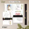 UNDANGAN PERNIKAHAN GREEN COLOUR AESTHETIC - UNDANGAN NIKAH GREEN SABUK SERIES - Green41+SabukHitam
