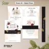 UNDANGAN PERNIKAHAN GREEN COLOUR AESTHETIC - UNDANGAN NIKAH GREEN SABUK SERIES - Green42+SabukHitam