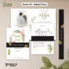 UNDANGAN PERNIKAHAN GREEN COLOUR AESTHETIC - UNDANGAN NIKAH GREEN SABUK SERIES - Green43+SabukHitam