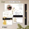 UNDANGAN PERNIKAHAN GREEN COLOUR AESTHETIC - UNDANGAN NIKAH GREEN SABUK SERIES - Green46+SabukHitam