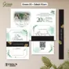 UNDANGAN PERNIKAHAN GREEN COLOUR AESTHETIC - UNDANGAN NIKAH GREEN SABUK SERIES - Green05+SabukHitam