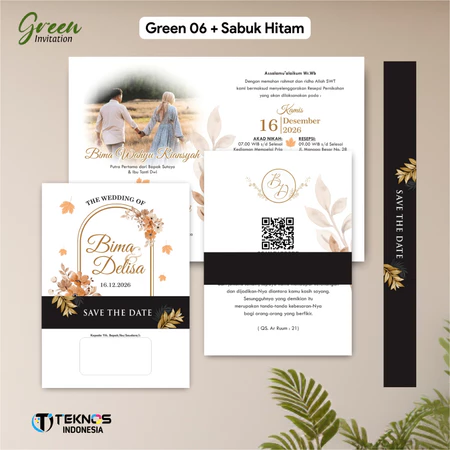 UNDANGAN PERNIKAHAN GREEN COLOUR AESTHETIC - UNDANGAN NIKAH GREEN SABUK SERIES - Gambar 6