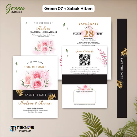 UNDANGAN PERNIKAHAN GREEN COLOUR AESTHETIC - UNDANGAN NIKAH GREEN SABUK SERIES - Gambar 7