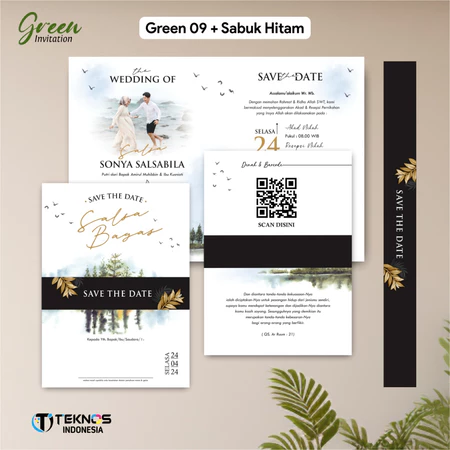 UNDANGAN PERNIKAHAN GREEN COLOUR AESTHETIC - UNDANGAN NIKAH GREEN SABUK SERIES - Gambar 9