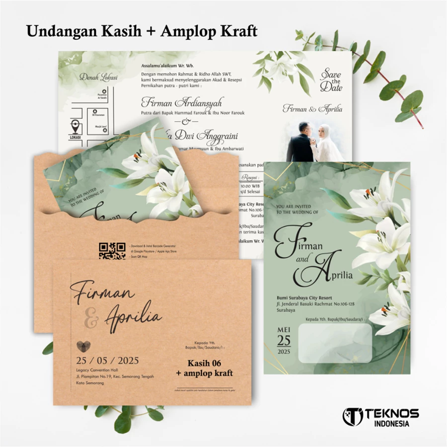 UNDANGAN PERNIKAHAN AMPLOP AESTHETIC - UNDANGAN NIKAH AMPLOP KASIH - UNDANGAN AMPLOP KEKINIAN - Gambar 15