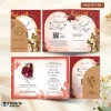 UNDANGAN PERNIKAHAN BLANGKO FULL COLOUR - UNDANGAN NIKAH KASIH AMPLOP KRAFT ROUND SERIES - KASIH 07 + AMP K.R