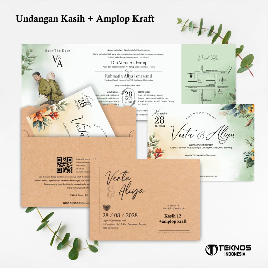 UNDANGAN PERNIKAHAN AMPLOP AESTHETIC - UNDANGAN NIKAH AMPLOP KASIH - UNDANGAN AMPLOP KEKINIAN - Gambar 21