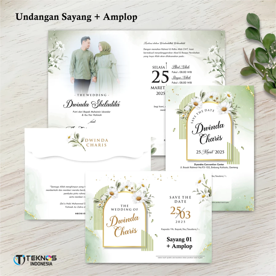 UNDANGAN PERNIKAHAN AMPLOP AESTHETIC - UNDANGAN NIKAH AMPLOP KASIH - UNDANGAN AMPLOP KEKINIAN - Gambar 23