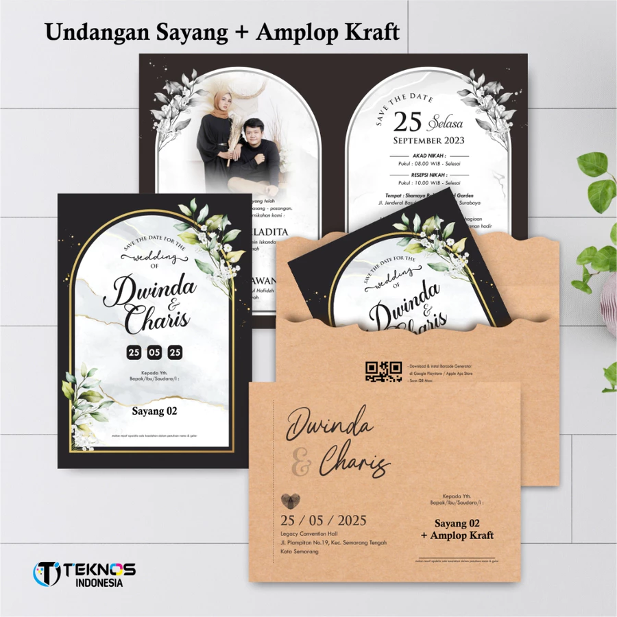 UNDANGAN PERNIKAHAN AMPLOP AESTHETIC - UNDANGAN NIKAH AMPLOP KASIH - UNDANGAN AMPLOP KEKINIAN - Gambar 24