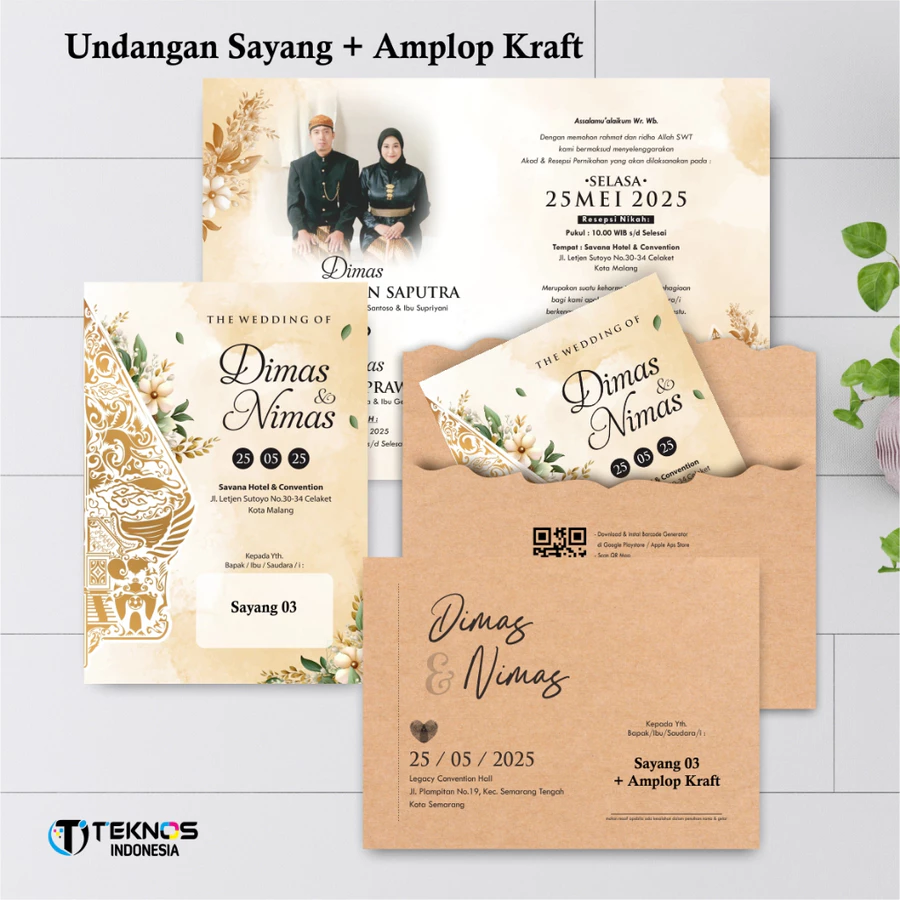 UNDANGAN PERNIKAHAN AMPLOP AESTHETIC - UNDANGAN NIKAH AMPLOP KASIH - UNDANGAN AMPLOP KEKINIAN - Gambar 26