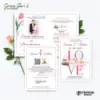 UNDANGAN PERNIKAHAN CUSTOM - UNDANGAN NIKAH GREEN SERI 3 BORDELES - UNDANGAN BAHAN BRIFCARD MURAH - GREEN 114