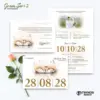 UNDANGAN PERNIKAHAN CUSTOM - UNDANGAN NIKAH GREEN SERI 3 BORDELES - UNDANGAN BAHAN BRIFCARD MURAH - GREEN 117