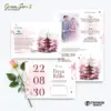 UNDANGAN PERNIKAHAN CUSTOM - UNDANGAN NIKAH GREEN SERI 3 BORDELES - UNDANGAN BAHAN BRIFCARD MURAH - GREEN 118