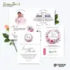 UNDANGAN PERNIKAHAN CUSTOM - UNDANGAN NIKAH GREEN SERI 3 BORDELES - UNDANGAN BAHAN BRIFCARD MURAH - GREEN 122