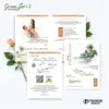 UNDANGAN PERNIKAHAN CUSTOM - UNDANGAN NIKAH GREEN SERI 3 BORDELES - UNDANGAN BAHAN BRIFCARD MURAH - GREEN 123