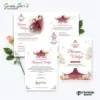 UNDANGAN PERNIKAHAN CUSTOM - UNDANGAN NIKAH GREEN SERI 3 BORDELES - UNDANGAN BAHAN BRIFCARD MURAH - GREEN 124
