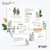 UNDANGAN PERNIKAHAN CUSTOM - UNDANGAN NIKAH GREEN SERI 3 BORDELES - UNDANGAN BAHAN BRIFCARD MURAH - GREEN 125