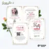 UNDANGAN PERNIKAHAN CUSTOM - UNDANGAN NIKAH GREEN SERI 3 BORDELES - UNDANGAN BAHAN BRIFCARD MURAH - GREEN 126