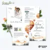 UNDANGAN PERNIKAHAN CUSTOM - UNDANGAN NIKAH GREEN SERI 3 BORDELES - UNDANGAN BAHAN BRIFCARD MURAH - GREEN 127