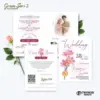UNDANGAN PERNIKAHAN CUSTOM - UNDANGAN NIKAH GREEN SERI 3 BORDELES - UNDANGAN BAHAN BRIFCARD MURAH - GREEN 129