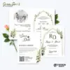 UNDANGAN PERNIKAHAN CUSTOM - UNDANGAN NIKAH GREEN SERI 3 BORDELES - UNDANGAN BAHAN BRIFCARD MURAH - GREEN 130