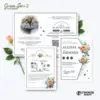 UNDANGAN PERNIKAHAN CUSTOM - UNDANGAN NIKAH GREEN SERI 3 BORDELES - UNDANGAN BAHAN BRIFCARD MURAH - GREEN 133