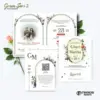 UNDANGAN PERNIKAHAN CUSTOM - UNDANGAN NIKAH GREEN SERI 3 BORDELES - UNDANGAN BAHAN BRIFCARD MURAH - GREEN 135