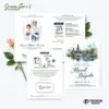 UNDANGAN PERNIKAHAN CUSTOM - UNDANGAN NIKAH GREEN SERI 3 BORDELES - UNDANGAN BAHAN BRIFCARD MURAH - GREEN 136