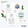 UNDANGAN PERNIKAHAN CUSTOM - UNDANGAN NIKAH GREEN SERI 3 BORDELES - UNDANGAN BAHAN BRIFCARD MURAH - GREEN 140