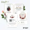 UNDANGAN PERNIKAHAN CUSTOM - UNDANGAN NIKAH GREEN SERI 3 BORDELES - UNDANGAN BAHAN BRIFCARD MURAH - GREEN 141