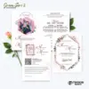 UNDANGAN PERNIKAHAN CUSTOM - UNDANGAN NIKAH GREEN SERI 3 BORDELES - UNDANGAN BAHAN BRIFCARD MURAH - GREEN 142