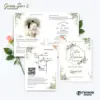UNDANGAN PERNIKAHAN CUSTOM - UNDANGAN NIKAH GREEN SERI 3 BORDELES - UNDANGAN BAHAN BRIFCARD MURAH - GREEN 147