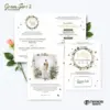 UNDANGAN PERNIKAHAN CUSTOM - UNDANGAN NIKAH GREEN SERI 3 BORDELES - UNDANGAN BAHAN BRIFCARD MURAH - GREEN 149